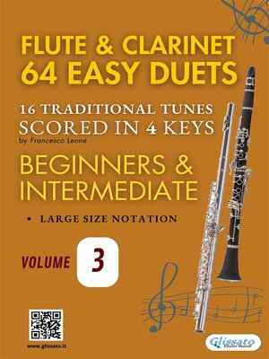 cover image of Flute and Clarinet 64 easy duets (volume 3)